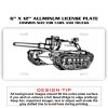 6 X 12 Full Size Aluminum License Plate for Cars and Trucks  Thumbnail