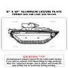 6 X 12 Full Size Aluminum License Plate for Cars and Trucks  Thumbnail