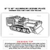 6 X 12 Full Size Aluminum License Plate for Cars and Trucks  Thumbnail