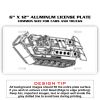 6 X 12 Full Size Aluminum License Plate for Cars and Trucks  Thumbnail