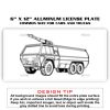 6 X 12 Full Size Aluminum License Plate for Cars and Trucks  Thumbnail