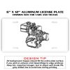 6 X 12 Full Size Aluminum License Plate for Cars and Trucks  Thumbnail