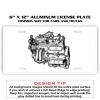 6 X 12 Full Size Aluminum License Plate for Cars and Trucks  Thumbnail