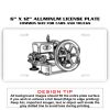 6 X 12 Full Size Aluminum License Plate for Cars and Trucks  Thumbnail