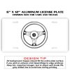 6 X 12 Full Size Aluminum License Plate for Cars and Trucks  Thumbnail