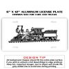 6 X 12 Full Size Aluminum License Plate for Cars and Trucks  Thumbnail