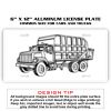 6 X 12 Full Size Aluminum License Plate for Cars and Trucks  Thumbnail