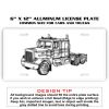 6 X 12 Full Size Aluminum License Plate for Cars and Trucks  Thumbnail