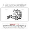 6 X 12 Full Size Aluminum License Plate for Cars and Trucks  Thumbnail