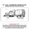 6 X 12 Full Size Aluminum License Plate for Cars and Trucks  Thumbnail