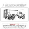 6 X 12 Full Size Aluminum License Plate for Cars and Trucks  Thumbnail