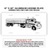 6 X 12 Full Size Aluminum License Plate for Cars and Trucks  Thumbnail