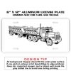 6 X 12 Full Size Aluminum License Plate for Cars and Trucks  Thumbnail