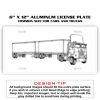 6 X 12 Full Size Aluminum License Plate for Cars and Trucks  Thumbnail
