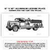 6 X 12 Full Size Aluminum License Plate for Cars and Trucks  Thumbnail