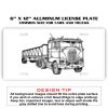 6 X 12 Full Size Aluminum License Plate for Cars and Trucks  Thumbnail