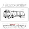 6 X 12 Full Size Aluminum License Plate for Cars and Trucks  Thumbnail