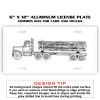6 X 12 Full Size Aluminum License Plate for Cars and Trucks  Thumbnail