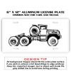6 X 12 Full Size Aluminum License Plate for Cars and Trucks  Thumbnail
