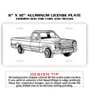6 X 12 Full Size Aluminum License Plate for Cars and Trucks  Thumbnail