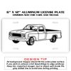 6 X 12 Full Size Aluminum License Plate for Cars and Trucks  Thumbnail
