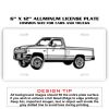 6 X 12 Full Size Aluminum License Plate for Cars and Trucks  Thumbnail