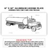 6 X 12 Full Size Aluminum License Plate for Cars and Trucks  Thumbnail