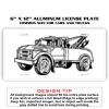 6 X 12 Full Size Aluminum License Plate for Cars and Trucks  Thumbnail