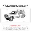 6 X 12 Full Size Aluminum License Plate for Cars and Trucks  Thumbnail