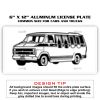 6 X 12 Full Size Aluminum License Plate for Cars and Trucks  Thumbnail