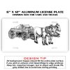 6 X 12 Full Size Aluminum License Plate for Cars and Trucks  Thumbnail