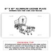 6 X 12 Full Size Aluminum License Plate for Cars and Trucks  Thumbnail