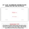 6 X 12 Full Size Aluminum License Plate for Cars and Trucks  Thumbnail