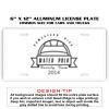 6 X 12 Full Size Aluminum License Plate for Cars and Trucks  Thumbnail
