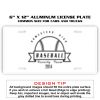 6 X 12 Full Size Aluminum License Plate for Cars and Trucks  Thumbnail