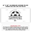 6 X 12 Full Size Aluminum License Plate for Cars and Trucks  Thumbnail