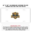 6 X 12 Full Size Aluminum License Plate for Cars and Trucks  Thumbnail