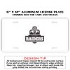 6 X 12 Full Size Aluminum License Plate for Cars and Trucks  Thumbnail