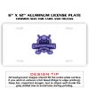 6 X 12 Full Size Aluminum License Plate for Cars and Trucks  Thumbnail