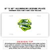 6 X 12 Full Size Aluminum License Plate for Cars and Trucks  Thumbnail