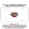 6 X 12 Full Size Aluminum License Plate for Cars and Trucks  Thumbnail