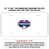 6 X 12 Full Size Aluminum License Plate for Cars and Trucks  Thumbnail