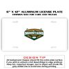 6 X 12 Full Size Aluminum License Plate for Cars and Trucks  Thumbnail