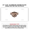 6 X 12 Full Size Aluminum License Plate for Cars and Trucks  Thumbnail