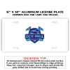 6 X 12 Full Size Aluminum License Plate for Cars and Trucks  Thumbnail
