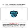6 X 12 Full Size Aluminum License Plate for Cars and Trucks  Thumbnail