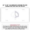6 X 12 Full Size Aluminum License Plate for Cars and Trucks  Thumbnail