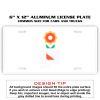 6 X 12 Full Size Aluminum License Plate for Cars and Trucks  Thumbnail