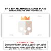6 X 12 Full Size Aluminum License Plate for Cars and Trucks  Thumbnail