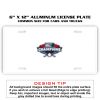6 X 12 Full Size Aluminum License Plate for Cars and Trucks  Thumbnail